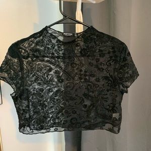 Nasty Gal Sheer Crop Top